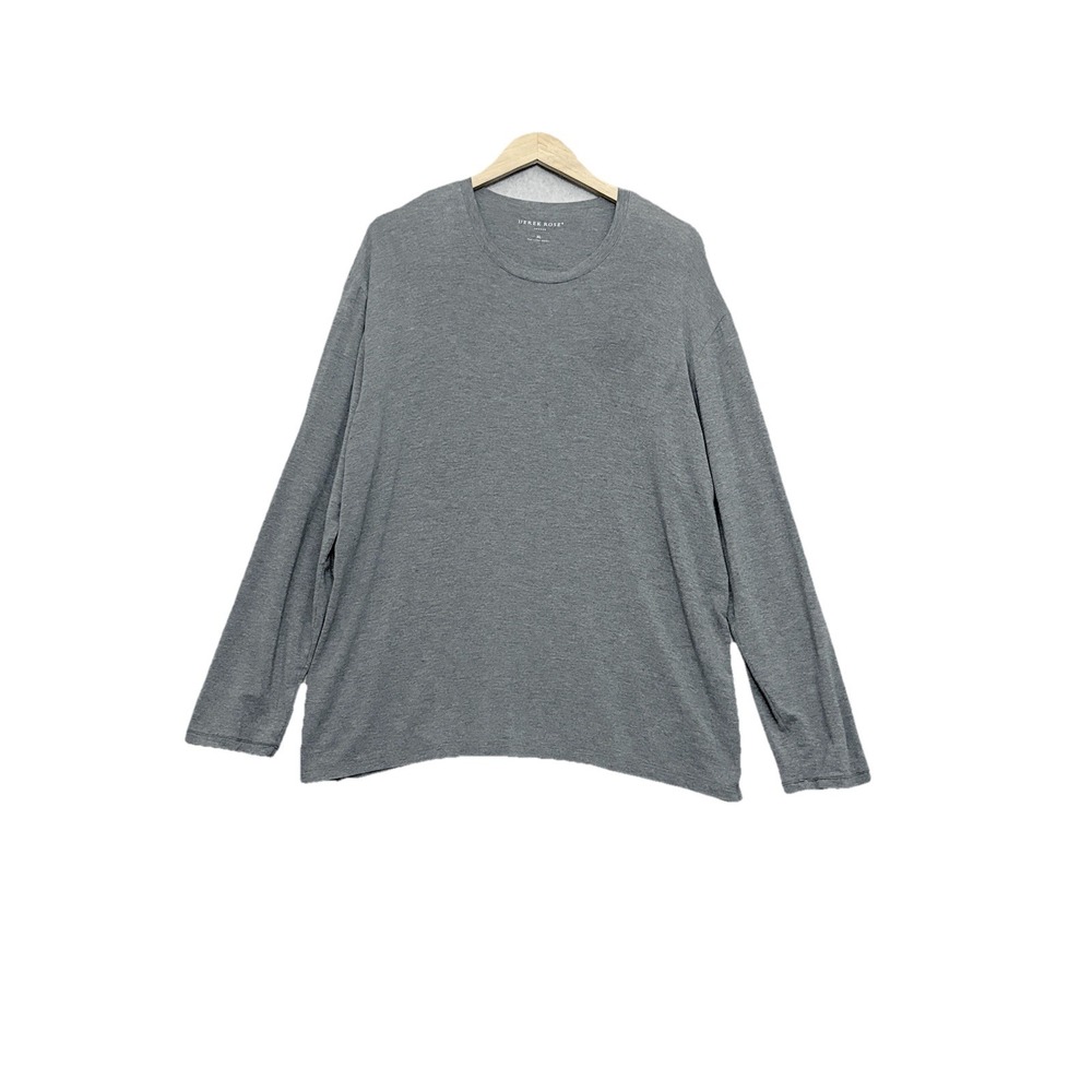 Derek Rose T‎ Shirt Mens XL Gray Micro Modal Stretch Long Sleeve Jersey Crewneck
